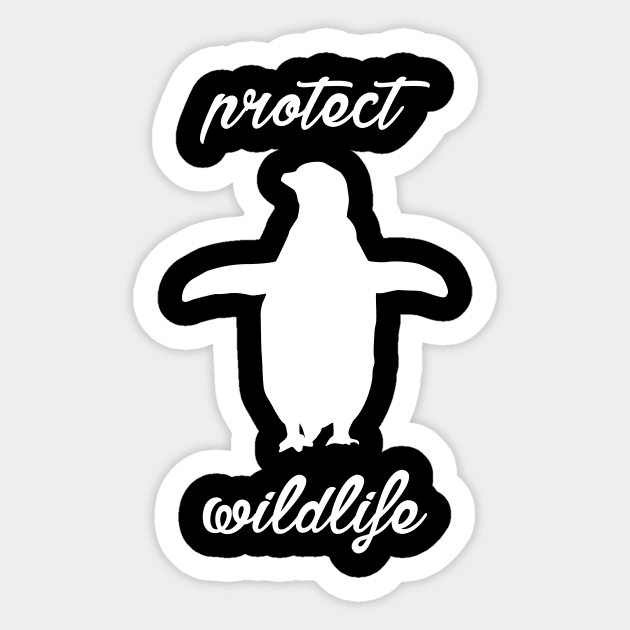 protect wildlife - penguin Sticker by Protect friends